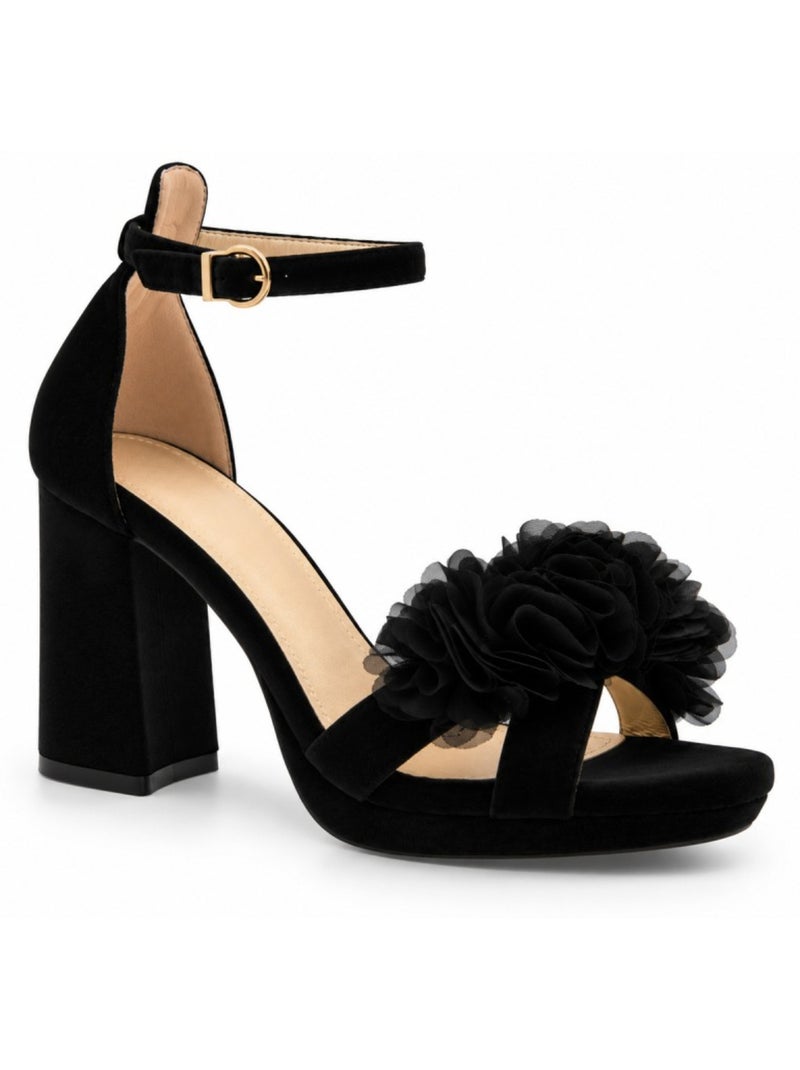 Sandale à talon matériau synthétique montevita Noir - Kiabi