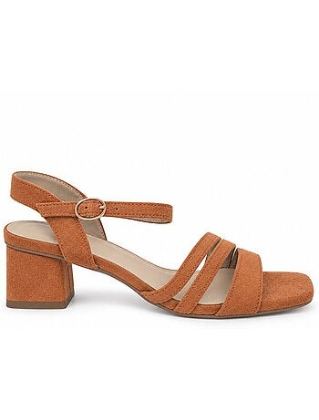 Sandale à talon matériau synthétique montevita