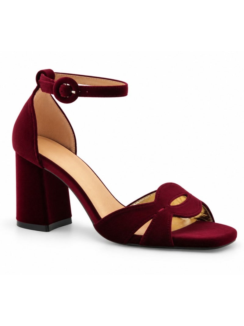 Sandale à talon matériau synthétique montevita Rouge - Kiabi