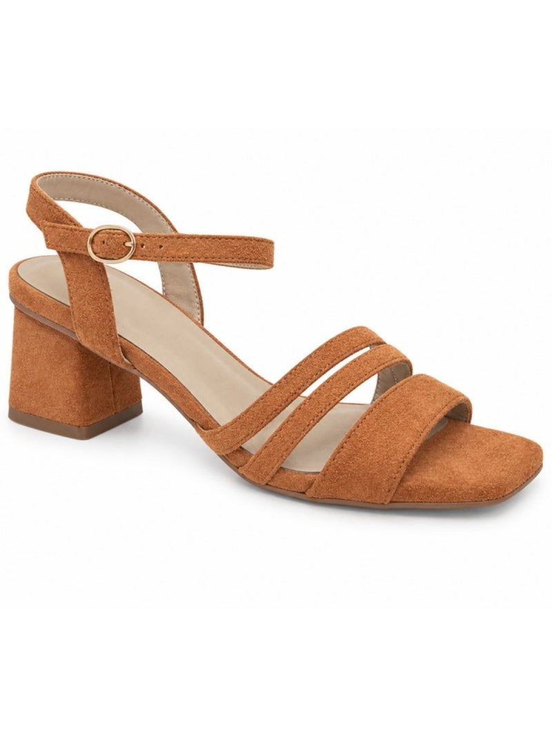 Sandale à talon matière synthétique montevita Orange - Kiabi