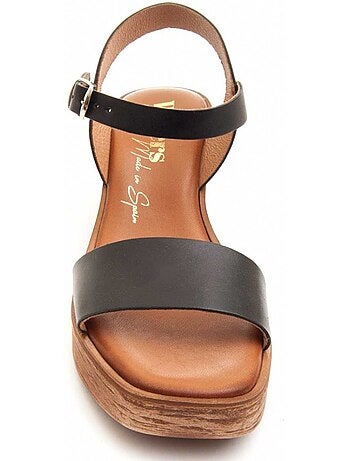 Sandale à Talons Cuir Naturel Wikers