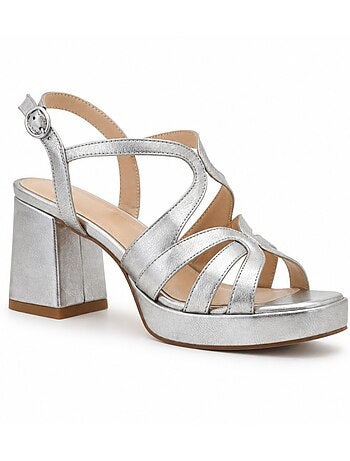 Sandale à talons matériau synthétique montevita