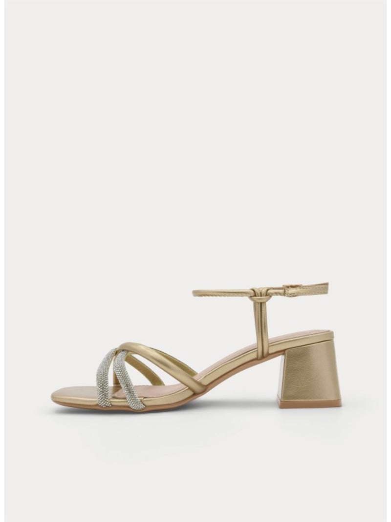 Sandale à Talons Matériau Synthétique Montevita Doré/or - Kiabi