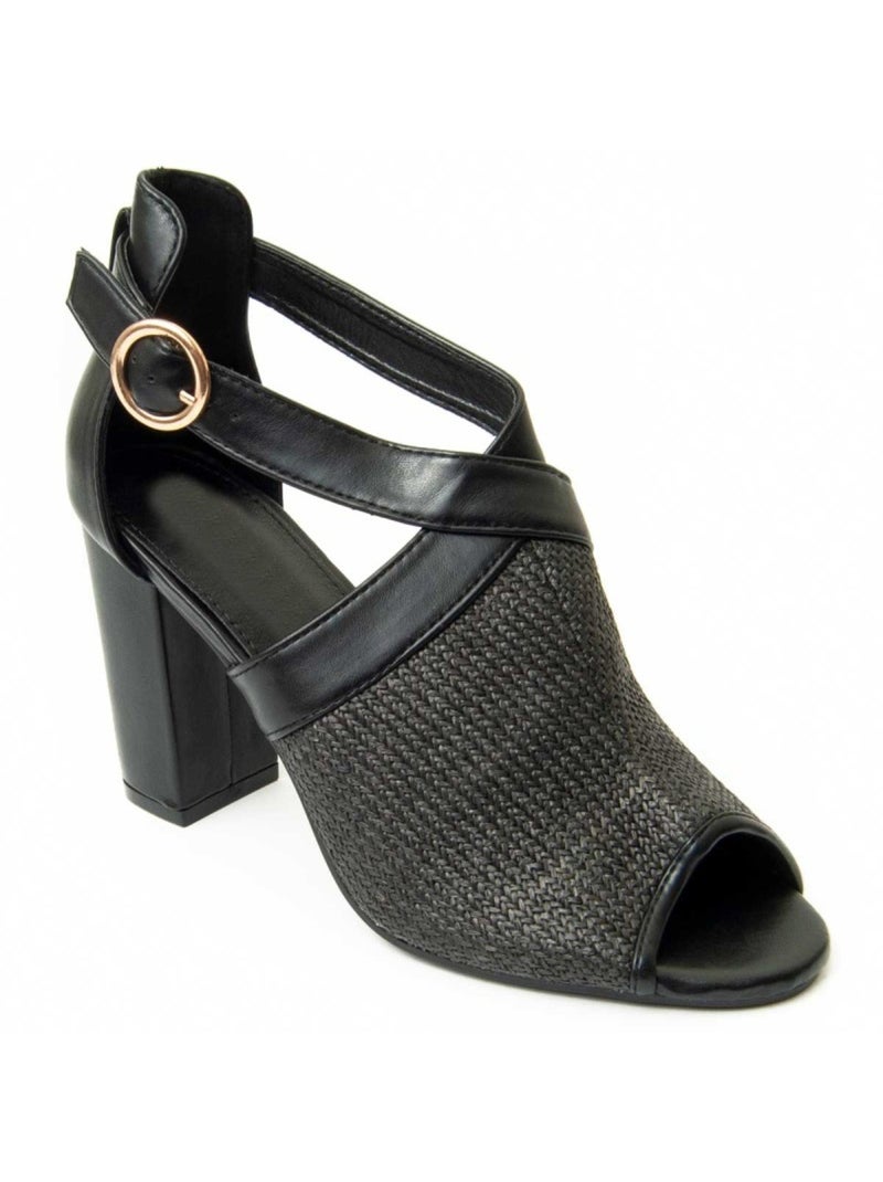 Sandale à Talons Matériau Synthétique Montevita Noir - Kiabi
