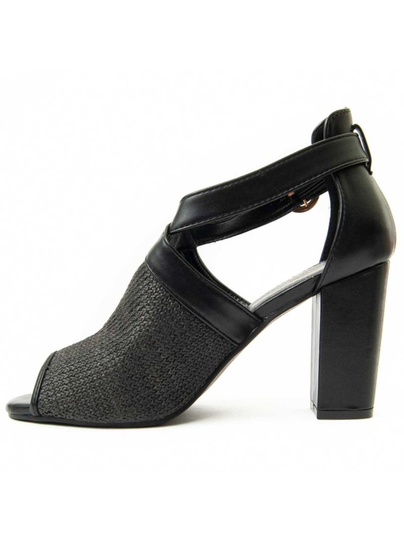 Sandale à Talons Matériau Synthétique Montevita Noir - Kiabi