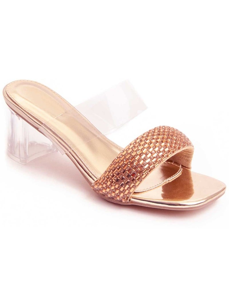 Sandale à Talons Matériau Synthétique Montevita Rose - Kiabi