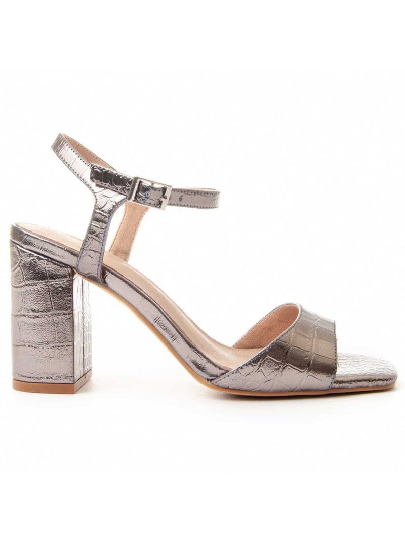 Sandale à Talons Matériel Synthétique Montevita Argent - Kiabi