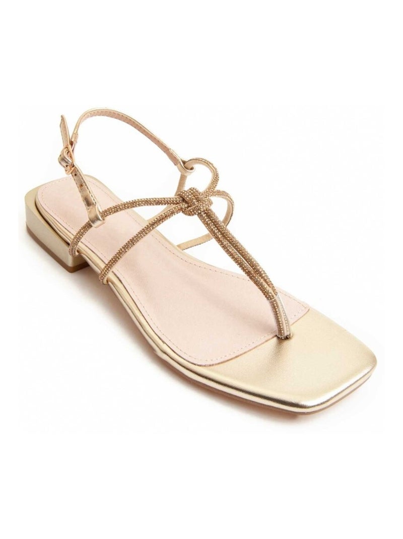 Sandale à Talons Matériel Synthétique Montevita Doré/or - Kiabi