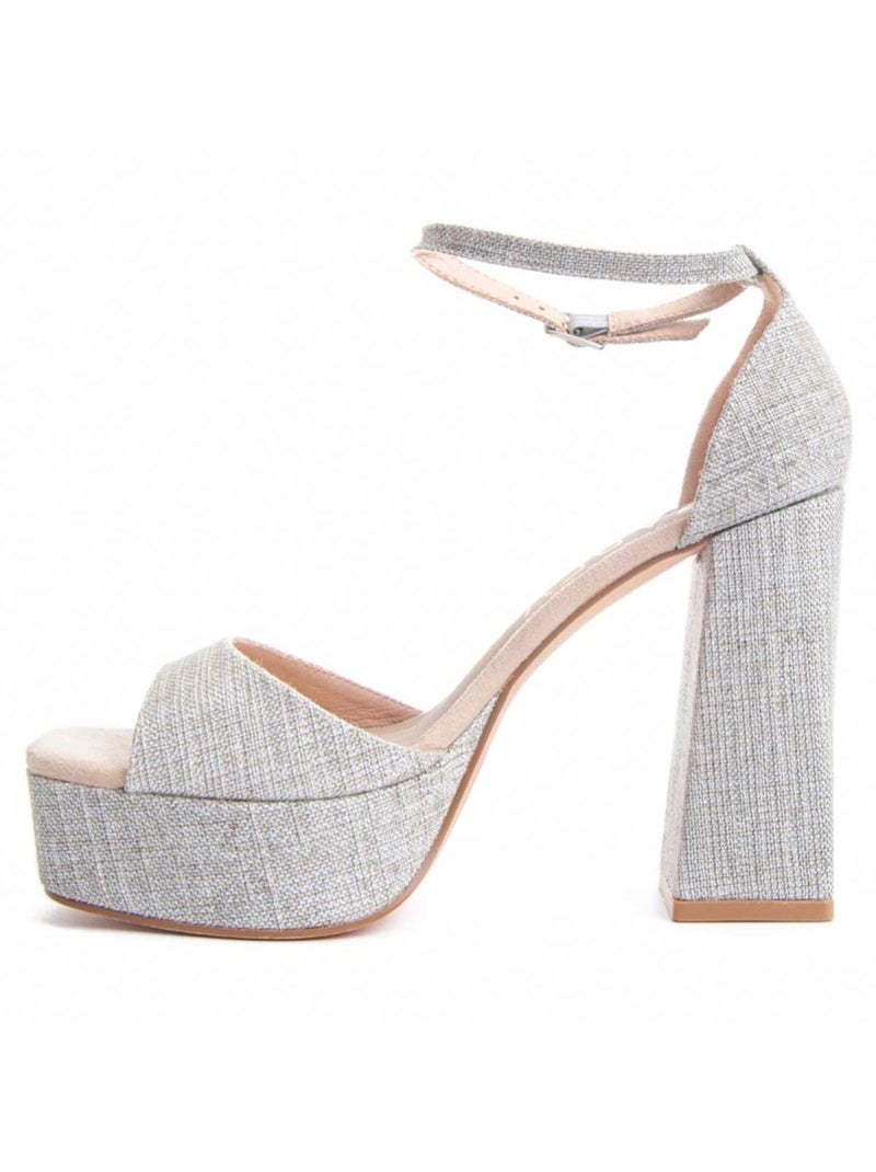 Sandale à Talons Matériel Synthétique Montevita Gris - Kiabi