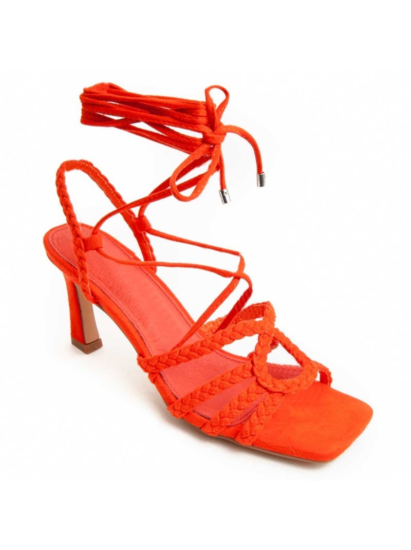 Sandale à Talons Matériel Synthétique Montevita Orange - Kiabi