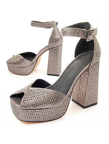 Sandale à Talons Matière Synthétique Et Textile Montevita