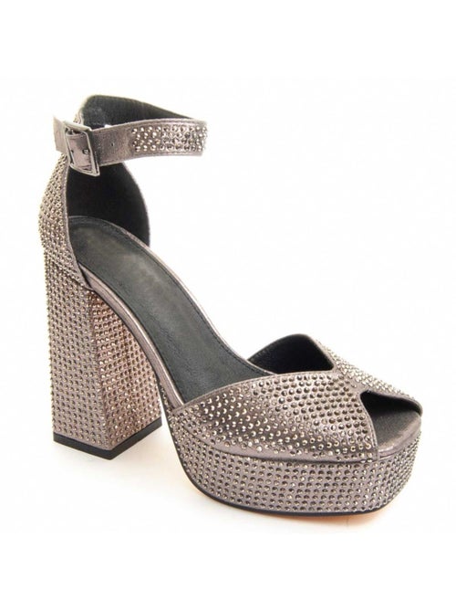 Sandale à Talons Matière Synthétique Et Textile Montevita - Kiabi Sandale à Talons Matière Synthétique Et Textile Montevita - Kiabi