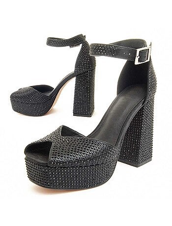 Sandale à Talons Matière Synthétique Et Textile Montevita