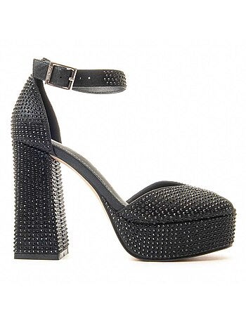 Sandale à Talons Matière Synthétique Et Textile Montevita