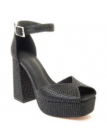 Sandale à Talons Matière Synthétique Et Textile Montevita