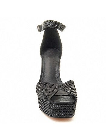 Sandale à Talons Matière Synthétique Et Textile Montevita
