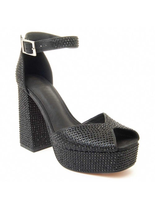 Sandale à Talons Matière Synthétique Et Textile Montevita - Kiabi Sandale à Talons Matière Synthétique Et Textile Montevita - Kiabi