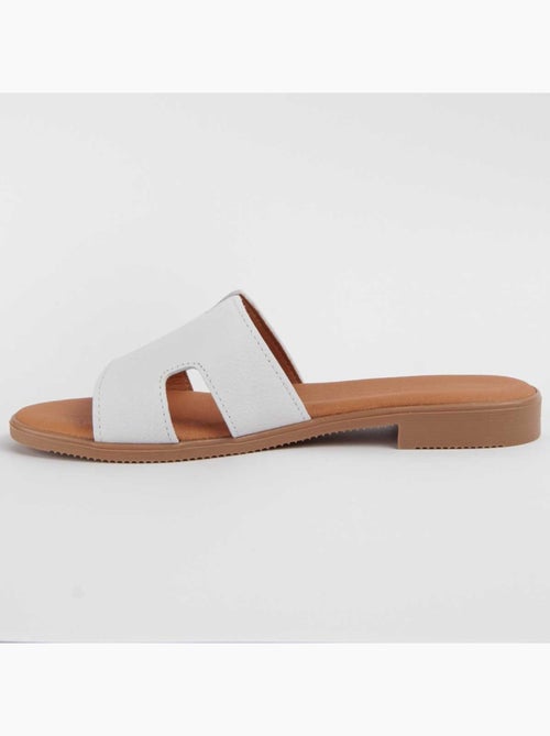 Sandale Basse Cuir Naturel Purapiel - Kiabi