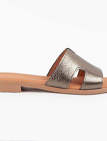 Sandale Basse Cuir Naturel Purapiel