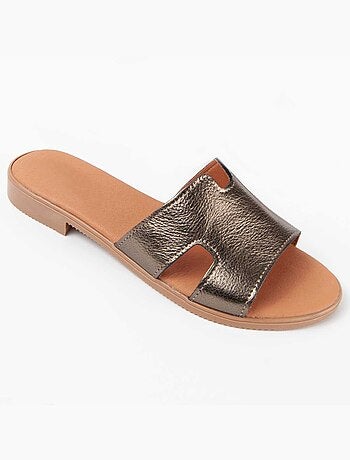 Sandale Basse Cuir Naturel Purapiel