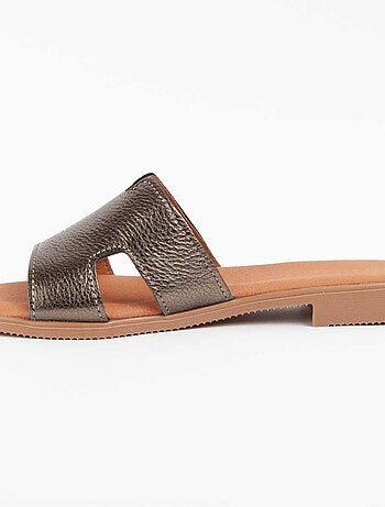 Sandale Basse Cuir Naturel Purapiel
