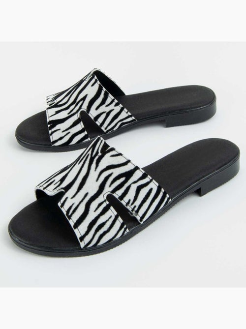 Sandale Basse Cuir Naturel Purapiel - Kiabi