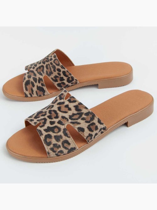 Sandale Basse Cuir Naturel Purapiel - Kiabi