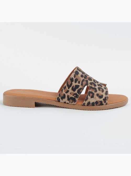 Sandale Basse Cuir Naturel Purapiel - Kiabi