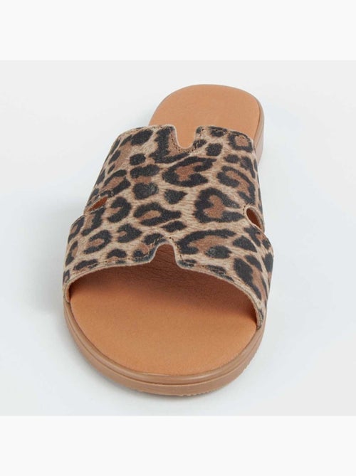 Sandale Basse Cuir Naturel Purapiel - Kiabi
