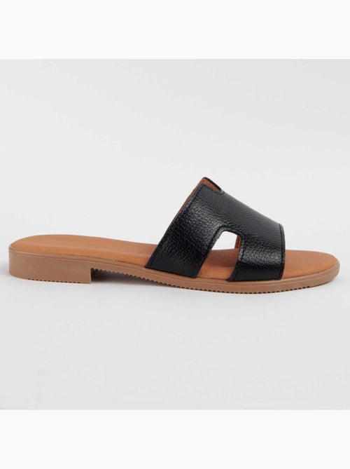 Sandale Basse Cuir Naturel Purapiel - Kiabi Sandale Basse Cuir Naturel Purapiel - Kiabi