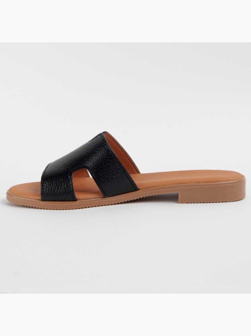 Sandale Basse Cuir Naturel Purapiel - Kiabi Sandale Basse Cuir Naturel Purapiel - Kiabi