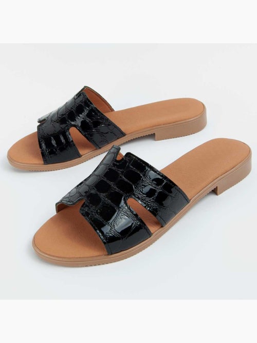 Sandale Basse Cuir Naturel Purapiel - Kiabi