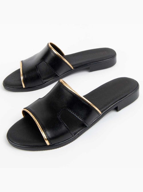 Sandale Basse Cuir Naturel Purapiel - Kiabi