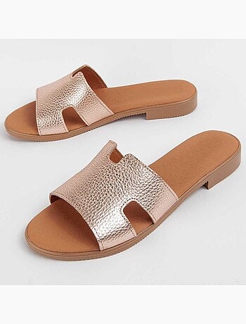 Sandale Basse Cuir Naturel Purapiel