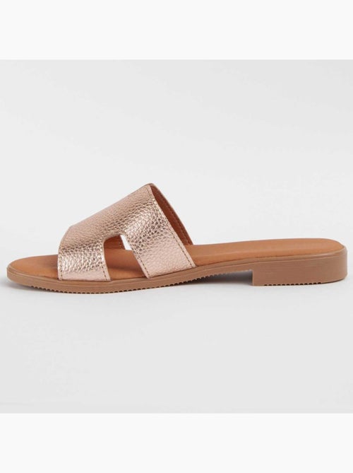 Sandale Basse Cuir Naturel Purapiel - Kiabi