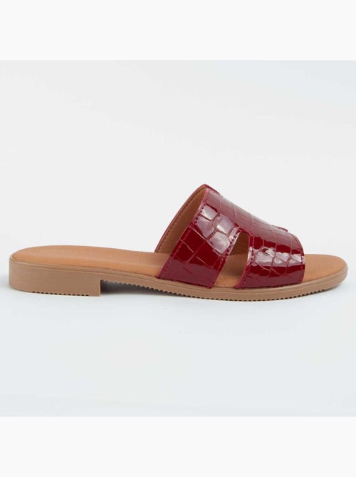 Sandale Basse Cuir Naturel Purapiel - Kiabi