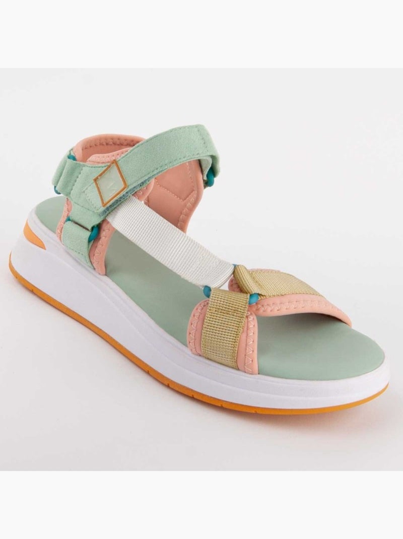 Sandale basse matériel synthétique montevita Vert - Kiabi