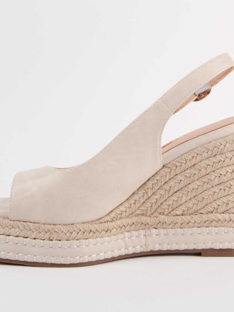 Sandale Compensée Sparto Matériel Synthétique Montevita Beige - Kiabi