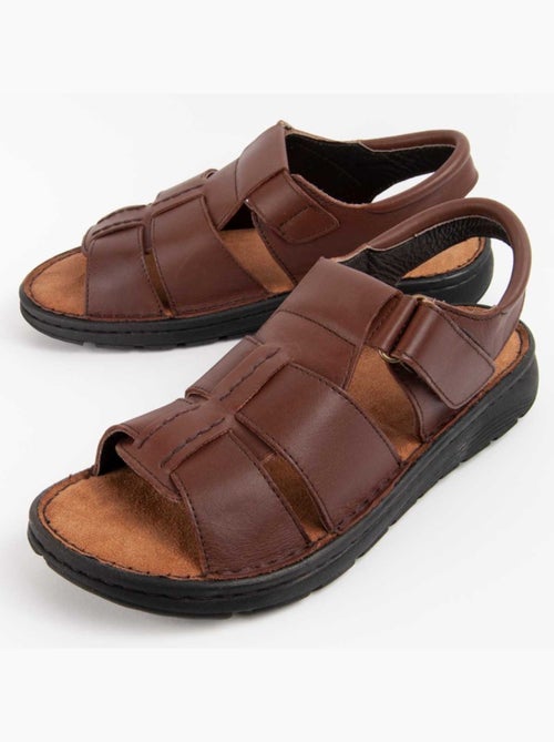 Sandale Cuir Naturel Purapiel - Kiabi Sandale Cuir Naturel Purapiel - Kiabi
