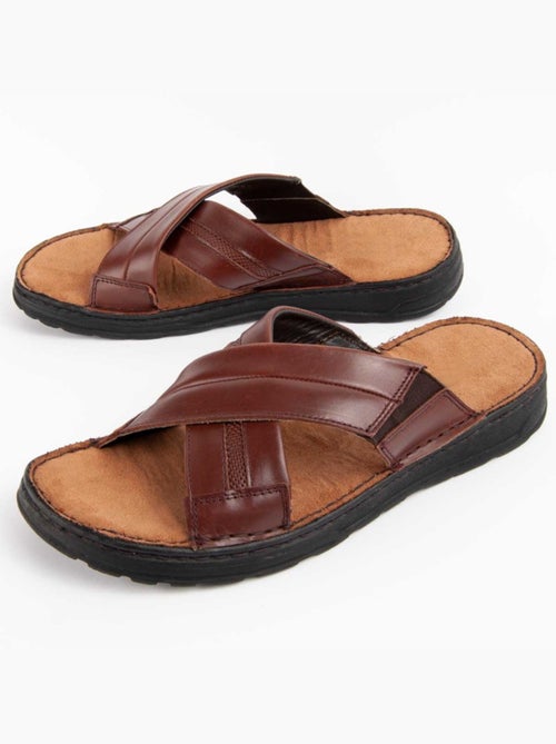Sandale Cuir Naturel Purapiel - Kiabi Sandale Cuir Naturel Purapiel - Kiabi