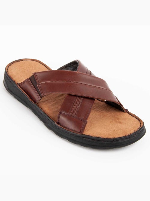 Sandale Cuir Naturel Purapiel - Kiabi Sandale Cuir Naturel Purapiel - Kiabi