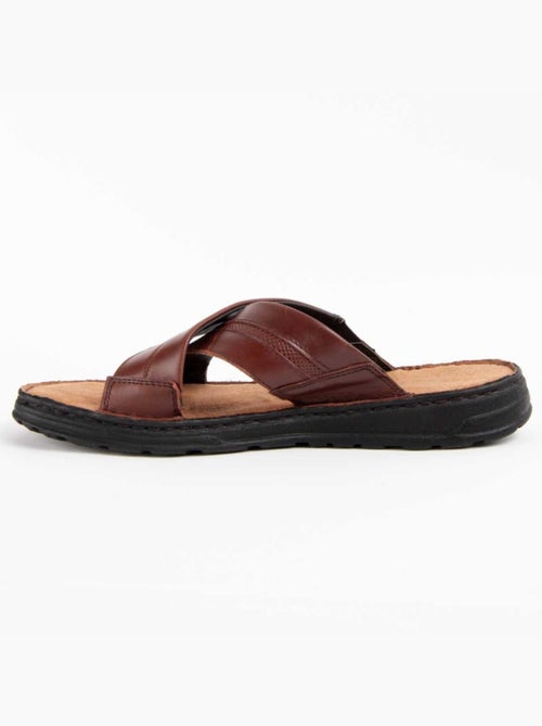 Sandale Cuir Naturel Purapiel - Kiabi Sandale Cuir Naturel Purapiel - Kiabi
