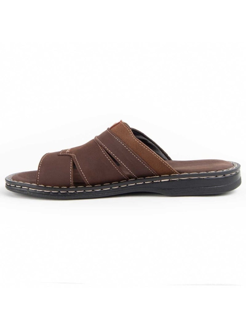 Sandale Cuir Naturel Purapiel Marron - Kiabi