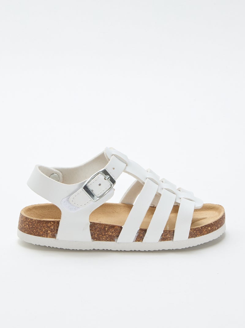 Sandale multi brides Blanc - Kiabi