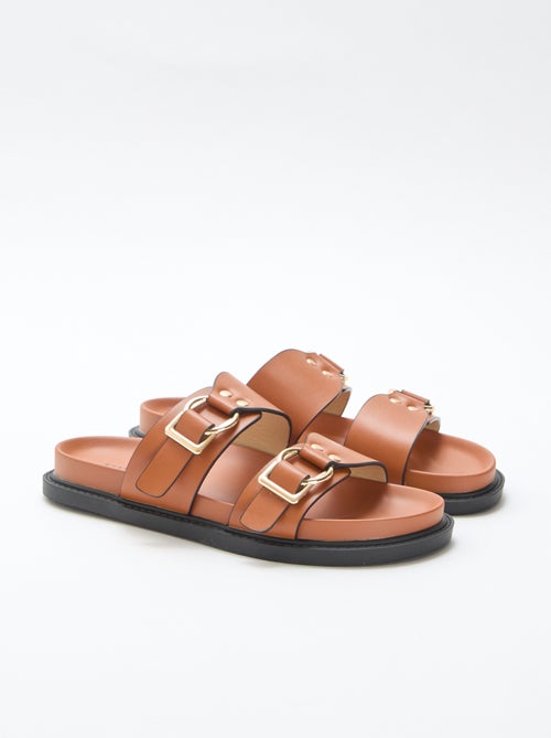 Sandale plate double brides - Kiabi