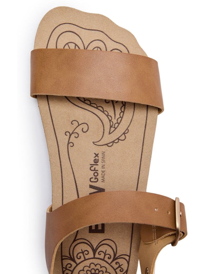 Sandalen conguitos barefoot goflex abiertas Lichtbruin - Kiabi