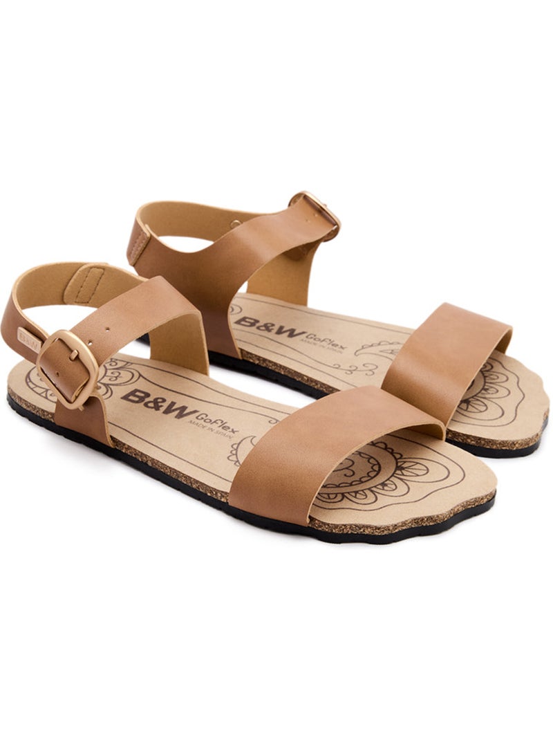 Sandalen conguitos barefoot goflex abiertas Lichtbruin - Kiabi