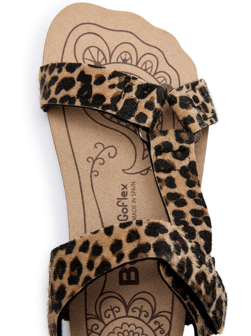 Sandalen conguitos barefoot goflex estampado Zwart Bruin Zwart - Kiabi