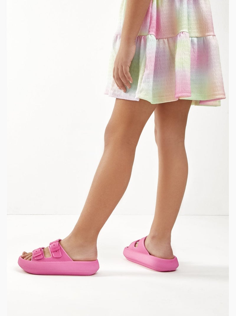 Sandalen conguitos double hebilla slides Roze - Kiabi