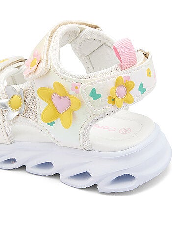 Sandalen conguitos floral luces